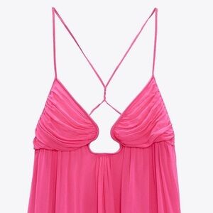 ZARA HOT PINK MAXI DRESS